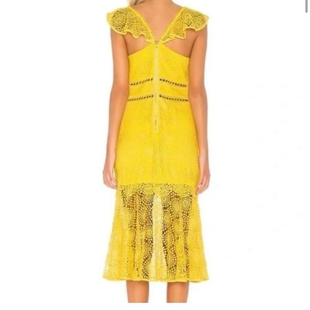 Saylor x Revolve Yellow Leilani Lace Midi Dress Size XS - Picture 2 of 8